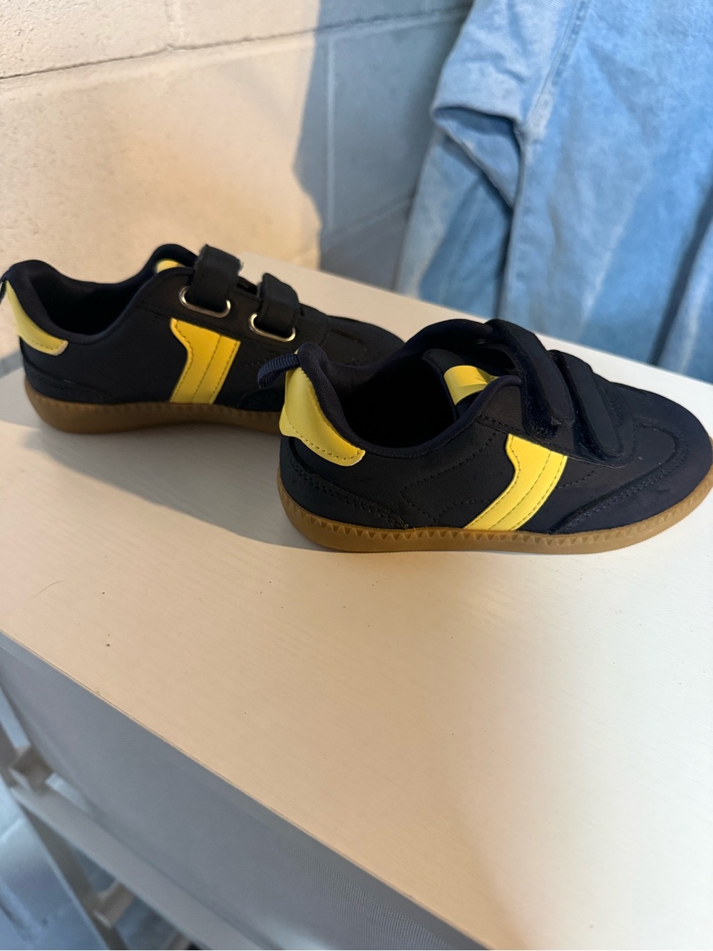 Wonder Nation Toddler Blue and Yellow Velcro Sneakers